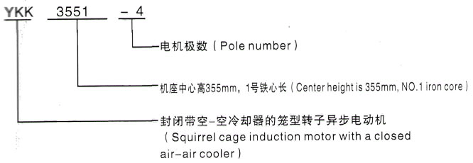 YKK系列(H355-1000)高压YKK6303-8三相异步电机西安泰富西玛电机型号说明